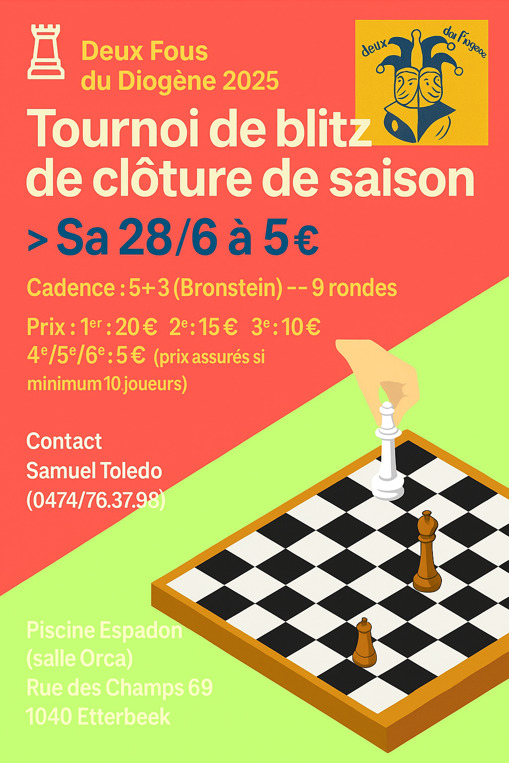 Dernier Tournoi de Blitz de la Saison à 14 h