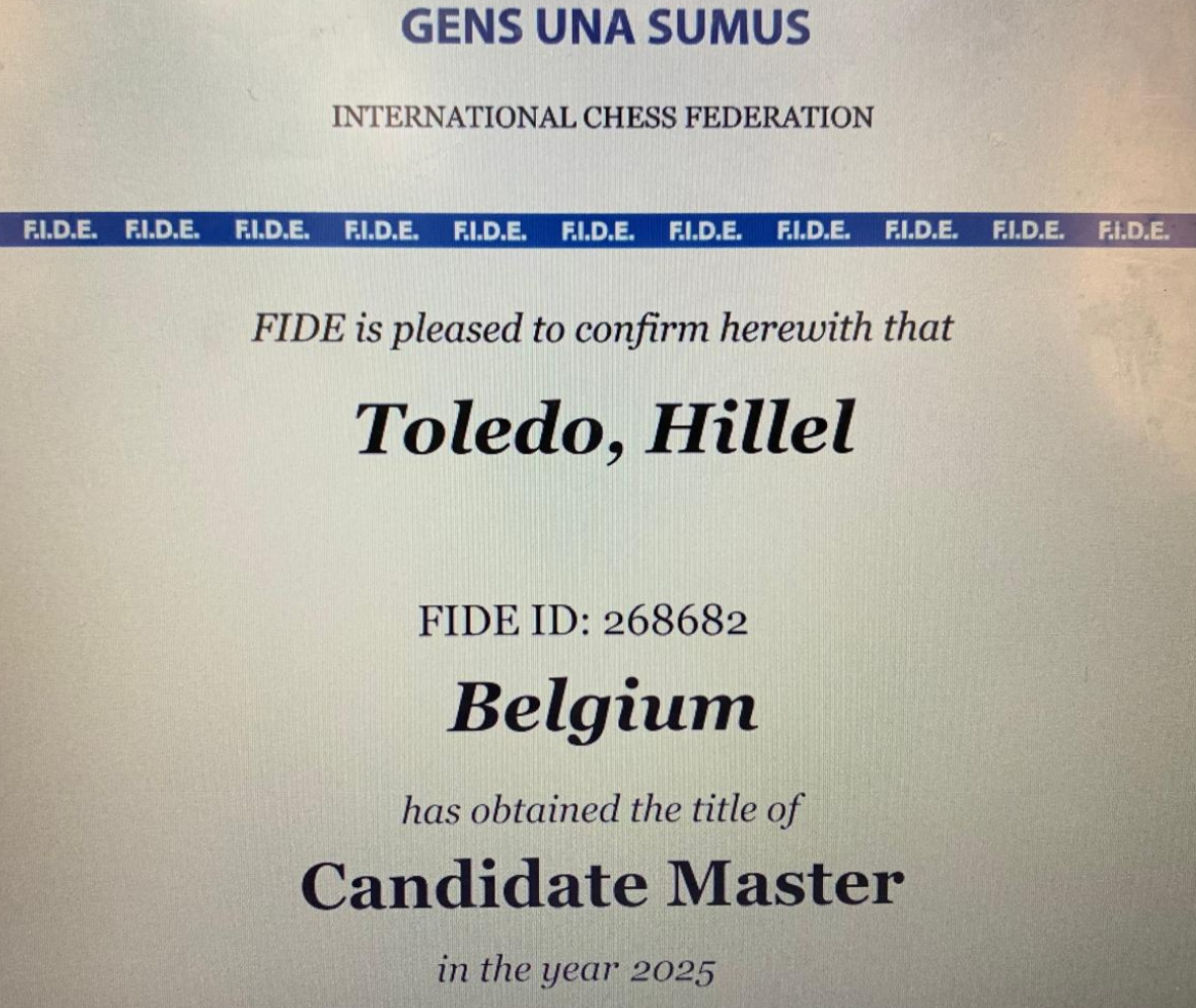 Hillel, Candidat Maître et talent confirmé du club !