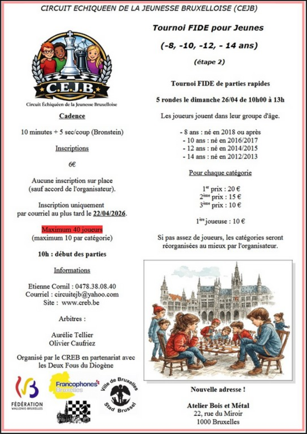 CEJB – Etape 2 dimanche 26 avril 2026
